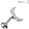 Tytan labret księżyc cyrkonia push-in