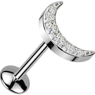 Tytan labret księżyc cyrkonia push-in