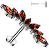Tytan labret 7 cyrkonii szlif markizowy push-in