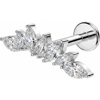 Tytan labret szeroki wachlarz 7 markiz cyrkonii push-in