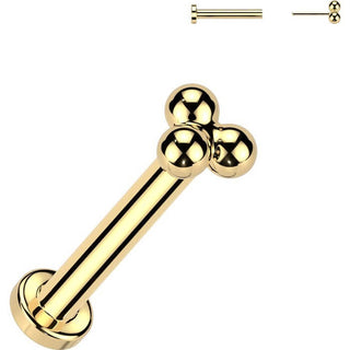 Tytan labret trójkąt kulka push-in