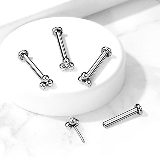 Tytan labret trójkąt kulka push-in