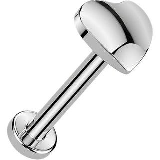 Tytan labret serduszko push-in