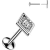 Tytan labret cyrkonia w kształcie diamentu push-in