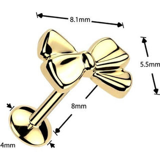Tytan labret wstążka push-in