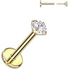 Tytan labret cyrkonia w łapkach podstawa 4mm push-in