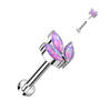 Tytan labret cyrkonia szlif markizowy push-in