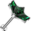 Tytan labret wachlarz cyrkonie push-in