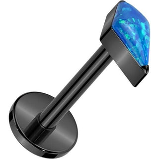 Tytan labret cyrkonia opal w kształcie diamentu push-in