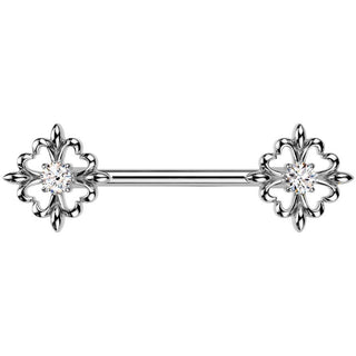 Kolczyk do sutka fleur de lis cyrkonia