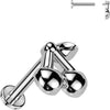Labret wiśnia gwint wewnętrzny