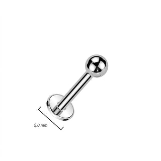 Labret kulka srebrny
