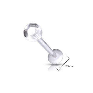 Labret kulka z przezroczystego akrylu