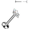 Tytan labret markiza moissanit push-in