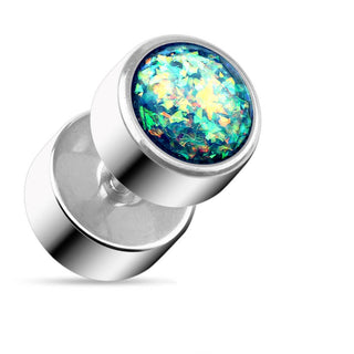 Fake plug opal okrągły gwint wewnętrzny