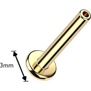 Labret pręt flat back baza 3mm gwint wewnętrzny