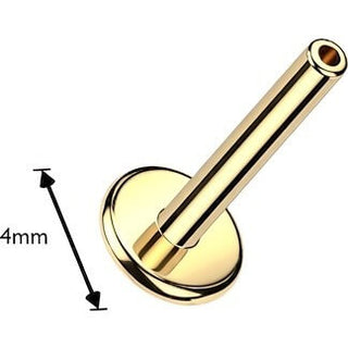 Labret pręt flat back gwint wewnętrzny