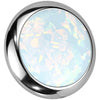 Tytan nakrętka opal z oprawie bezel gwint wewnętrzny
