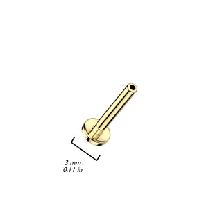 Pręcik labret z płaską podstawą 3mm push-in