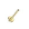 Tytan pręcik labret z płaską podstawą 4mm push-in