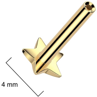 Tytan pręcik labret podstawa gwiazdka push-in