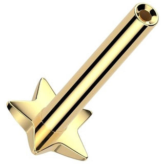Tytan pręcik labret podstawa gwiazdka push-in