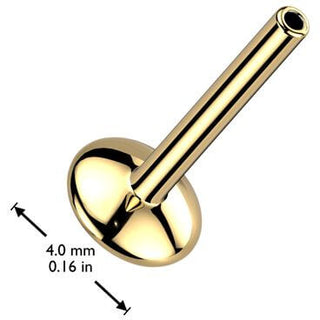 Tytan pręcik labret podstawa 4mm push-in