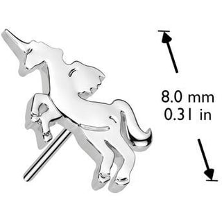 Złoto 585 nakrętka jednorożec push-in