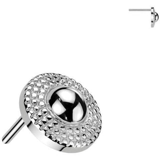 Złoto 585 nakrętka tarcza push-in