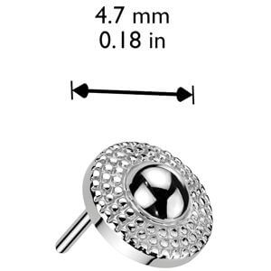 Złoto 585 nakrętka tarcza push-in