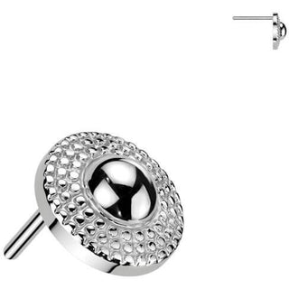 Złoto 585 nakrętka tarcza push-in