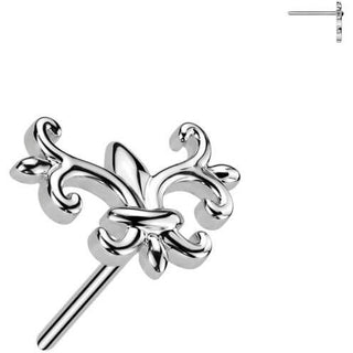 Złoto 585 nakrętka fleur de lis push-in
