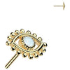 Złoto 585 nakrętka oko opal push-in