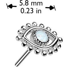 Złoto 585 nakrętka oko opal push-in
