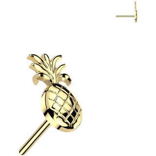 Złoto 585 nakrętka ananas push-in