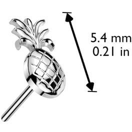 Złoto 585 nakrętka ananas push-in