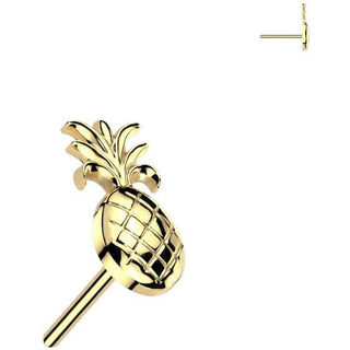Złoto 585 nakrętka ananas push-in