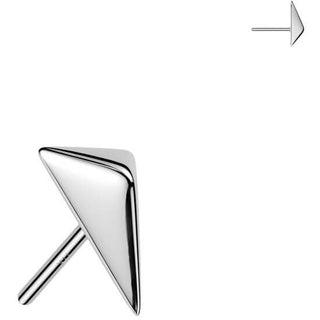Złoto 585 nakrętka strzała 3d push-in