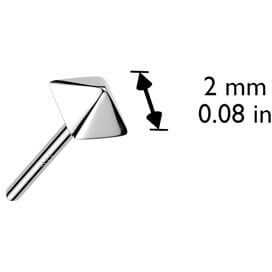 Złoto 585 nakrętka piramida push-in