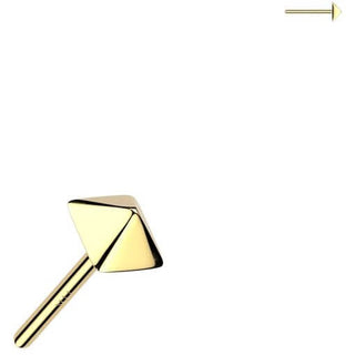 Złoto 585 nakrętka piramida push-in