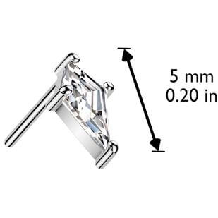 Złoto 585 nakrętka strzała zirconia push-in