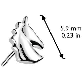 Złoto 585 nakrętka jednorożec push-in
