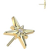 Tytan nakrętka nakrętka rozbłysk gwiazdy z cyrkonią w środku push-in