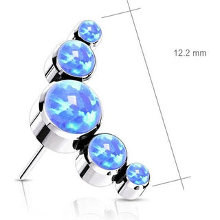 Tytan nakrętka 5 opali w oprawie bezel push-in