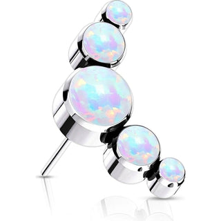 Tytan nakrętka 5 opali w oprawie bezel push-in