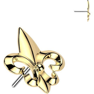 Tytan nakrętka nakrętka fleur de lis push-in