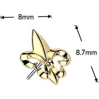 Tytan nakrętka nakrętka fleur de lis push-in