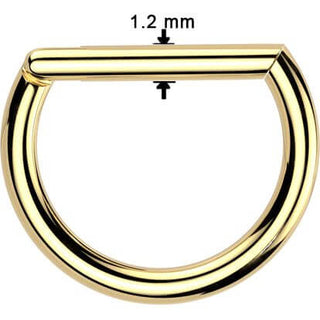 Tytan kolczyk w kształcie litery d złoty srebrny czarny kolczyk segmentowy