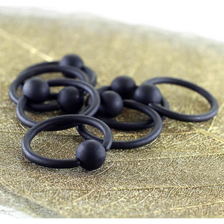 Kółko z kulką czarny zapięcie captive bead