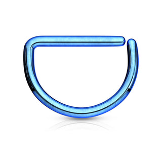 Kolczyk w kształcie litery d d-ring kolczyk rozginany